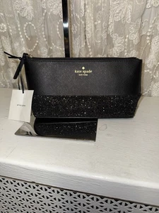 Kate Spade New York Glitter Lame Cosmetic Case Pouch NWT - Picture 1 of 4