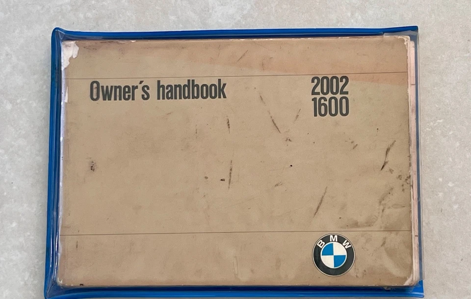  Manual del propietario original BMW 1968 2002 1600, guía del propietario, libro de servicio  Foto 1 de 4