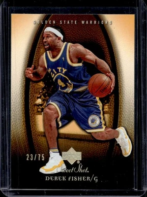 2005-06 Upper Deck Sweet Shot Derek Fisher Spectrum #/75 Warriors Foto 1 de 2