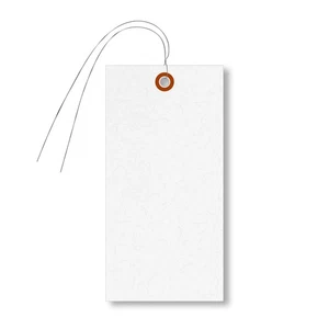 SmartSign Blank 6 1/4" x 3 1/8" - 1000 etiquetas, blanco - cables metálicos - Imagen 1 de 6