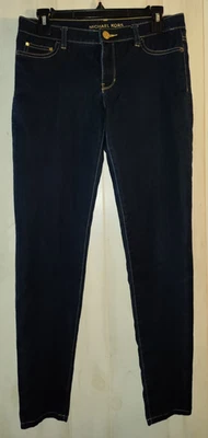 EXCELLENT WOMENS MICHAEL KORS DARK WASH SKINNY JEANS JEGGING W/ POCKETS  SIZE 6 - Image 1 of 4
