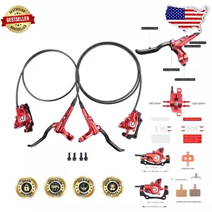 Upgrade Your Ride with MTB Hydraulic Disc Brakes Set - Left Front & Right Rear - Picture 1 of 9
