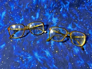 Vintage Roflex Rodenstock Eyeglasses Glasses 1980s Lot of 2 Dahmer Vibes Yellow - Picture 1 of 6