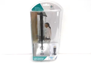Logitech USB Desktop Pivot Microphone 980186-0403 Noise Canceling Black/Silver - Afbeelding 1 van 9