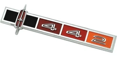 Emblema de panel de tablero de barra tricolor diecast OER para Oldsmobile Cutlass 442 1965 Foto 1 de 4