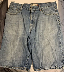 Levis 589 Mens Blue Denim Jean Shorts - Waist Size 36 (measure 39 X 12) - Picture 1 of 6