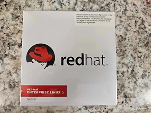 Retro Vintage New Red Hat Enterprise Linux 5 Server Dell PN G744K Rev A00 - Picture 1 of 4