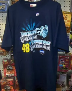 VINTAGE CHASE #48 LOWE'S BLUE OLD SCHOOL TEE SHIRT JIMMIE JOHNSON XL X LARGE NWT - Picture 1 of 4
