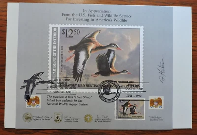 U S Duck Hunting Stamp First Day of Issue July 1,1990 - Image 1 of 4