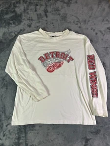 Vintage Detroit Red Wings Long Sleeve T-Shirt XL NHL Licensed Graphic Tee - Picture 1 of 9