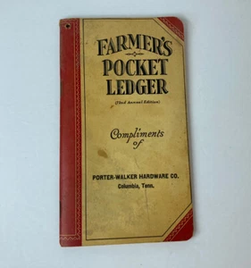 Colección 1938 edición anual John Deere Farmers libro mayor de bolsillo Columbia, Tennessee - Imagen 1 de 8