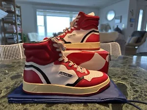 New Sz 46 / US 13 Autry Liberty Hi Top Leather Sneakers — WhItE ReD rHuDe 1985 - Picture 1 of 14