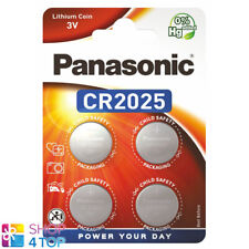 4 PANASONIC CR2025 LITHIUM BATTERY 3V CELL COIN BUTTON 4BL BLISTER EXP 2029 NEW