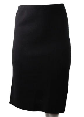 EILEEN FISHER size Petite PS SP PP Black Silk Cotton Knit Pencil Knit Skirt VGUC - Image 1 of 4