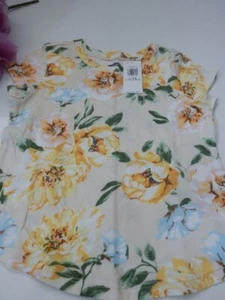 BABY GIRL OLD NAVY FLORAL YELLOW T-SHIRT TOP 18-24 MONTHS NWT! - Picture 1 of 3
