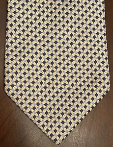 Izod Gold Blue 100% Silk Men’s Neck Tie Made In China - Picture 1 of 9