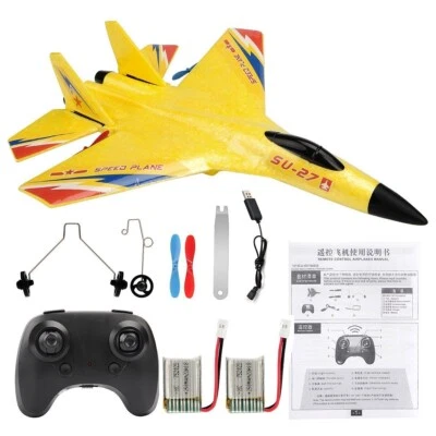 2.4GHz RC Airplane 3-Axis Gyro Fighter Remote Control Glider Yellow Fixed Wing - Image 1 of 4