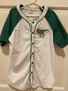 Hanna Andersson Boy’s Size 12 (150) White & Green Dinosaur Shirt - Picture 1 of 4