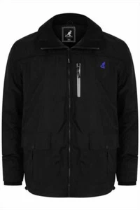 Mens Kangol Big Size Mens Waterproof 2XL 3XL 4XL 5XL Hooded Fleece Lined Jacket - Picture 1 of 6