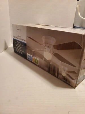 Mainstays 42 inch Hugger Indoor Ceiling Fan With Light - White - Image 1 of 3