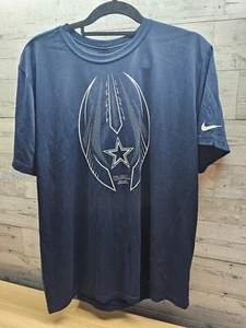 DALLAS COWBOYS NIKE DRI-FIT T SHIRT WITH FOOTBALL GRAPHIC - SIZE XL - Picture 1 of 7