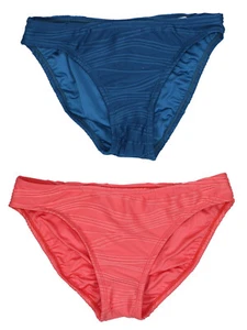 Go by Gossip einfarbiger wellenlanger strukturierter Hipster Badeanzug Bikinihose neu mit Etikett - Bild 1 von 3