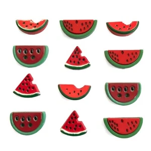 Mezcla de sandía 4341 - botones en abundancia - frutas y hojas - chatarra de costura artesanal - Imagen 1 de 2