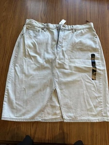 NWT! Banana Republic Skirt Women Size 14 Light Blue denim pencil Skirt V Cut - Picture 1 of 12