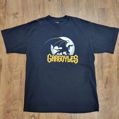 Gargoyles Cartoon The Night Will Never Be The Same 90's Single Stitch T shirt XL - Image 1 of 4
