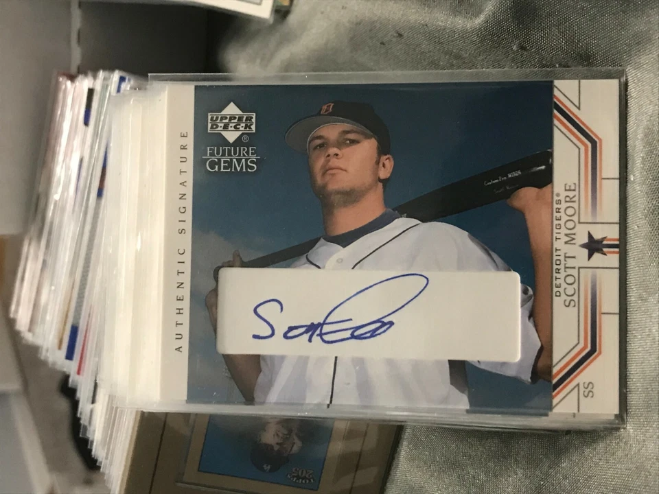 Scott Moore 2002 Upper Deck Prospect Premieres #91 AUTO XRC ROOKIE TIGERS! kc13 - Image 1 of 1