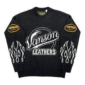 Supreme Vanson Leathers Sweater Black - Picture 1 of 5
