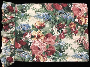 SPRINGMAID Bold Rose Floral Standard Pillowcase w/ Ruffle (RF924) - Picture 1 of 4
