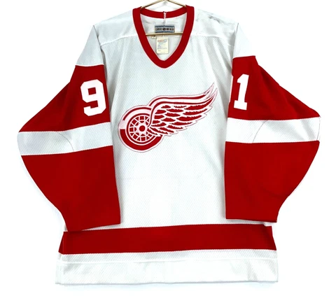 Vintage Detroit Red Wings Sergi Frederov #91 Ccm Jersey Size 44 White Nhl Hockey Cover