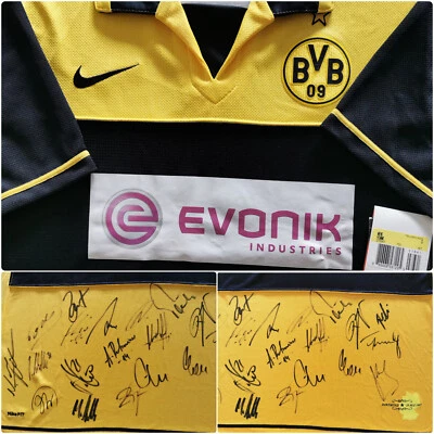 Trikot Nike Borussia Dortmund 2007-2008 Home Signiert Mannschaft Autogramm BVB - Bild 1 von 4