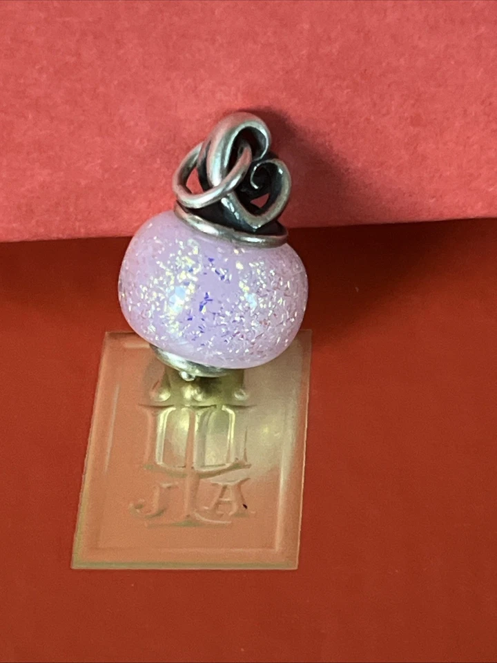 Retirado James Avery Brillo Rosa Amor Madre Acabado Vidrio Regalo Caja Lazo Sin Cortar Foto 1 de 4