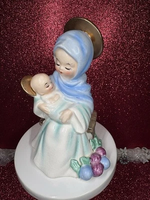 Figura de Navidad de Colección Josef Originales Virgen María Sosteniendo al Niño Jesús Japón Foto 1 de 4