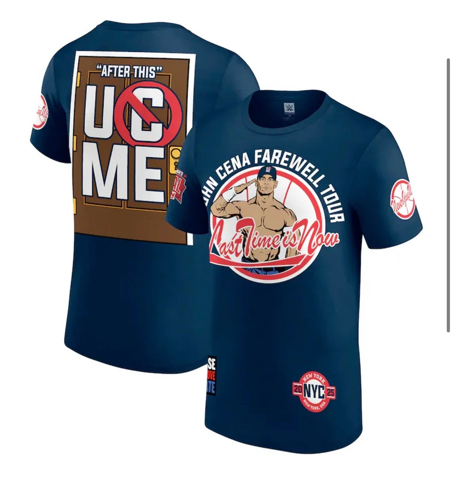 CAMISA DE DESPEDIDA WWE AUTÉNTICA JOHN CENA MSG NYC NUEVA YORK ÚLTIMA CRUDA TALLA GRANDE Foto 1 de 1