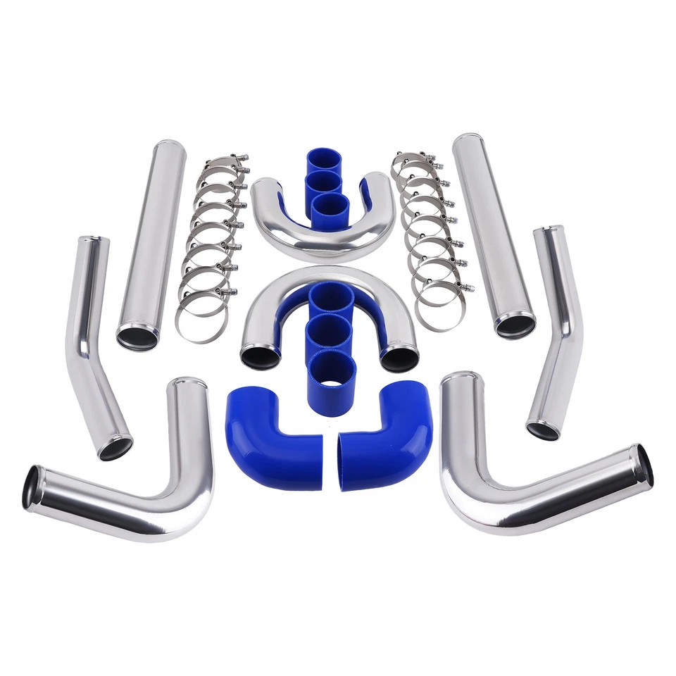 8x Universel 2.5" Turbo Intercooler FMIC Turbo Hard pipe Piping Kit DIY Voiture