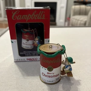 Vintage 92 93 Enesco Campbell's Have A Soup Soup-er Christmas Ornament ELF - Picture 1 of 7