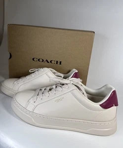 Coach High Line LTH SNK Leather Sneaker Pink/Chalk 8.5 B - Picture 1 of 14