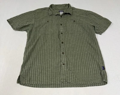 Camisa Patagonia Migración Cáñamo Para Hombres L Rayas Cuadros Bolsillo Abotonado 35 Foto 1 de 4