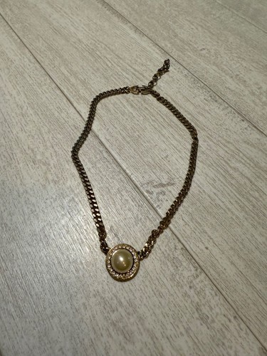 Christian Dior collana di perle girocollo strass vintage