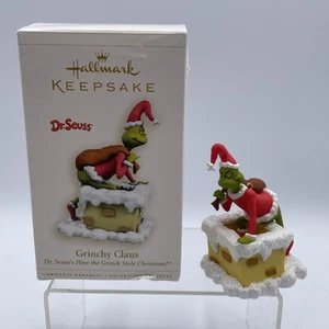 Hallmark Grinchy Claus Ornamento Cómo el Grinch Robó la Navidad 2006 Dr. Seuss - Imagen 1 de 12