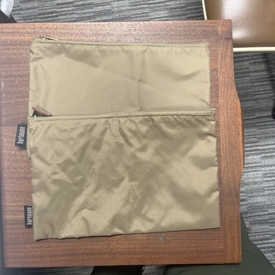 Lot Of 2 HARTMANN Zip Pouch Luggage Nylon Utility   Bags Plastic Lined - Image 1 of 4