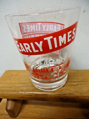 Early Times Whiskey Distillery Wisconsin Whopper Clear Drinking Glass! F/S! - Image 1 of 4