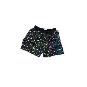 Nike Boys Swim Trunks Size M Black Pixel Swoosh Graphic Mesh Lined - Picture 1 of 7