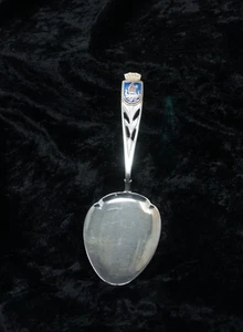 Silver Plated Norway Sweden Scandinavian Spoon 40GR Souvenir Longship 5'' - Picture 1 of 5