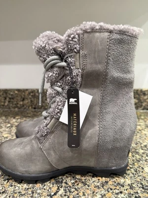 Sorel NL3021-052 Womens Sz 8.5 Joan Of Arctic II Shearling Boots Gray “new - Image 1 of 4