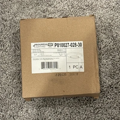 Progress 5.5" LED Flush Mount Ceiling Light – 3000K Slim White Fixture - Image 1 of 2