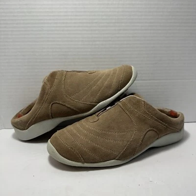 donald j pliner sport tan leather slides clog shoes 7 M tan BR-19 excellent - Image 1 of 4